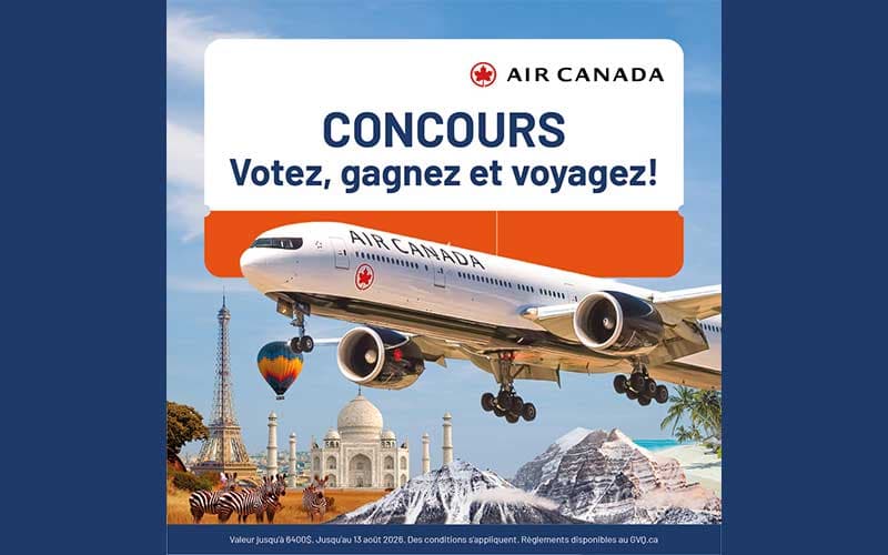 Voyagez avec style grâce au concours d'Air Canada et GVQ