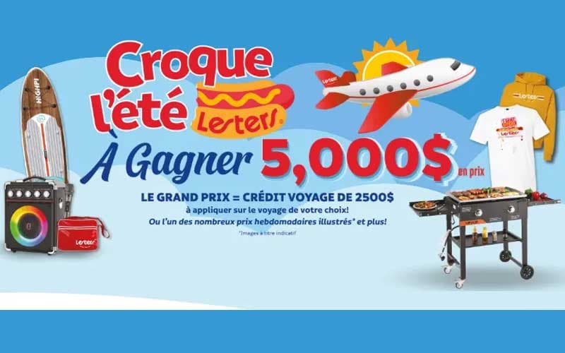 Remportez un crédit voyage de 2 500$ avec le concours estival de Lesters