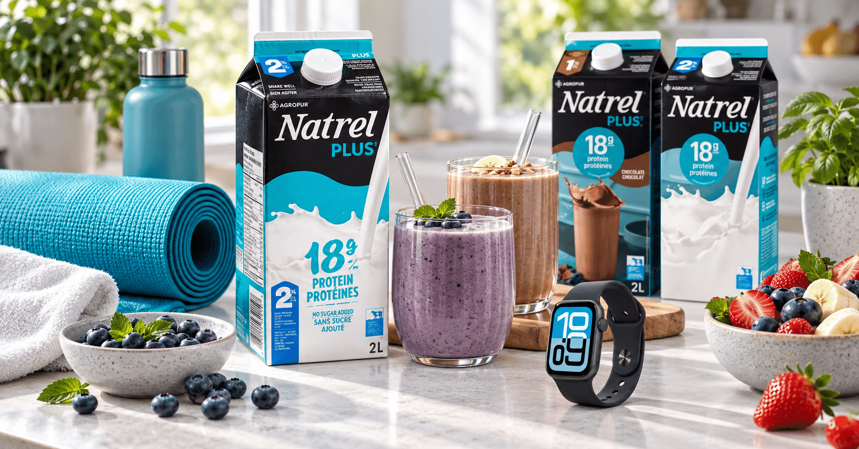 Tentez de remporter 1 an de lait Natrel, une Apple Watch et bien plus!