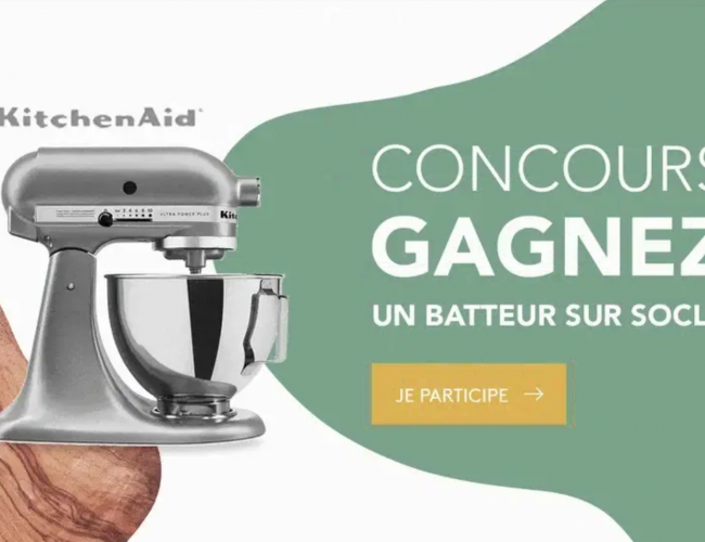 Un mélangeur sur socle Kitchen Aid Artisan à gagner