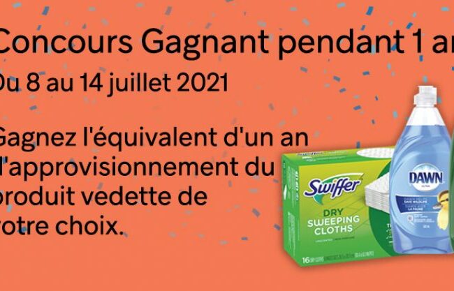 Tentez de gagner DIX lots d’un an du produit ménager de votre choix