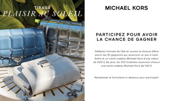 Concours Michael Kors : Cinq Sacs SoHo & 15 cartes cadeaux