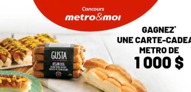 Une Carte cadeau épicerie Metro de 1000 $  à  gagner