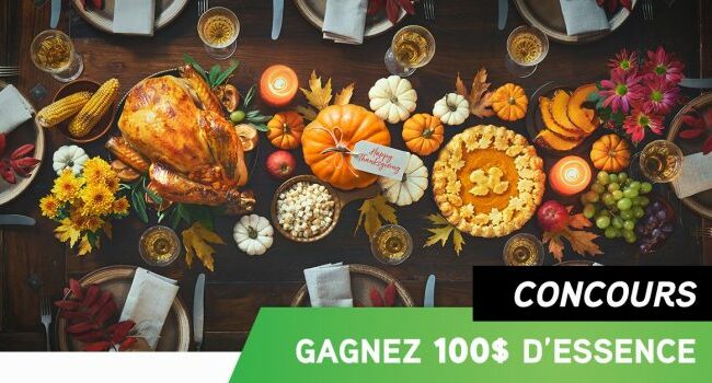 Une carte-cadeau essence de 100 dollars offerte