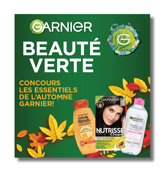 Tentez de gagner Un panier cadeau Garnier & une carte cadeau Decathlon de 1000$ 4 gagnants