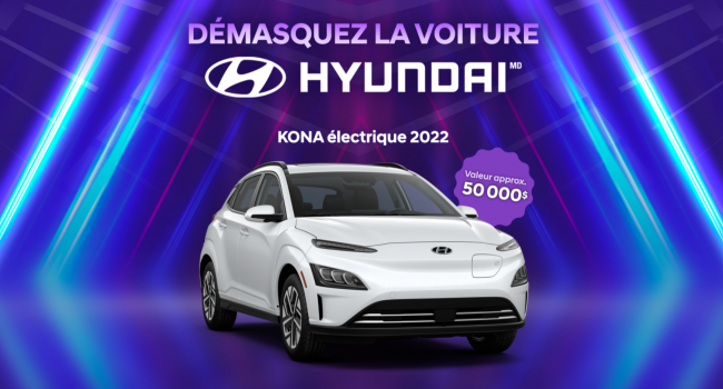 Une voiture électrique KONA 2022 HYUNDAI « 50 000$ » à remporter