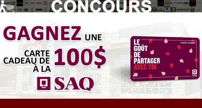 Une carte cadeau SAQ offerte