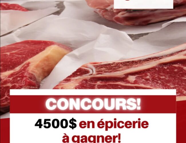 Gagnez 4500$ en épicerie plus autres cadeaux