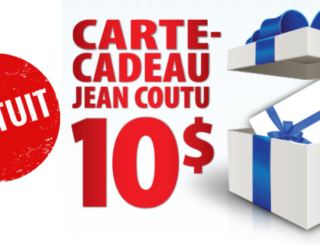 Obtenez une carte cadeau Jean Coutu de 10$ GRATUITE