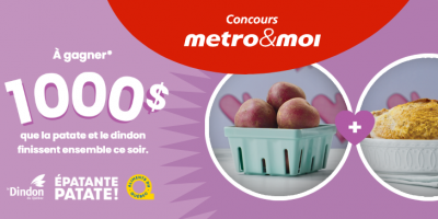 Gagnez 1000$ en cartes cadeaux Metro chacune « 2 gagnants »