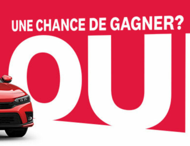 Gagnez Une Berline Honda Civic Touring 2022 ( 32 096$)