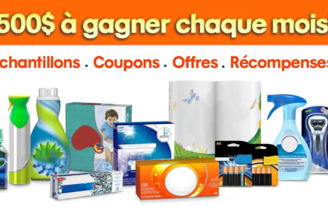 Gagnez une carte-cadeau de 1500$, des échantillons gratuits et des Coupons Rabais