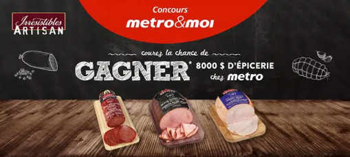 Tentez de gagner 8000$ en carte cadeau épicerie Metro