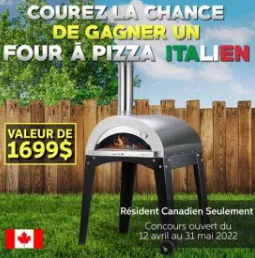 Tentez de gagner un four à pizza italien de 1699$