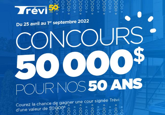 Tentez de gagner une carte-cadeau Trévi de 50 000$