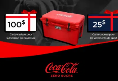 Coca-Cola:  Remportez 11 glacières de 425$, 275 cartes cadeaux