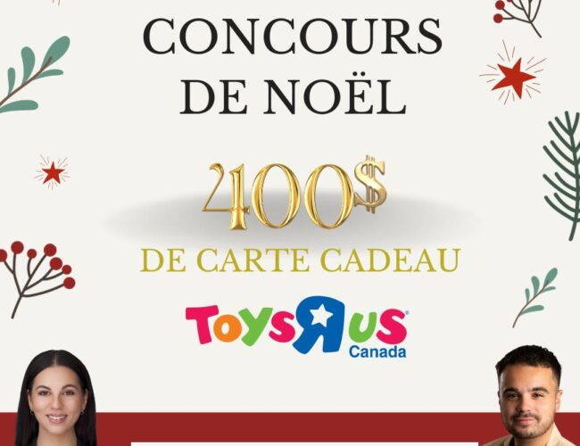 Gagnez une carte cadeau Toys R Us de 400$