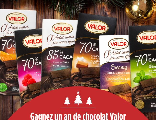 Tentez de gagner un an de chocolat Valor