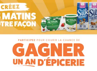 Remportez 2×1 an d’épicerie gratuite (14 000$) et plus