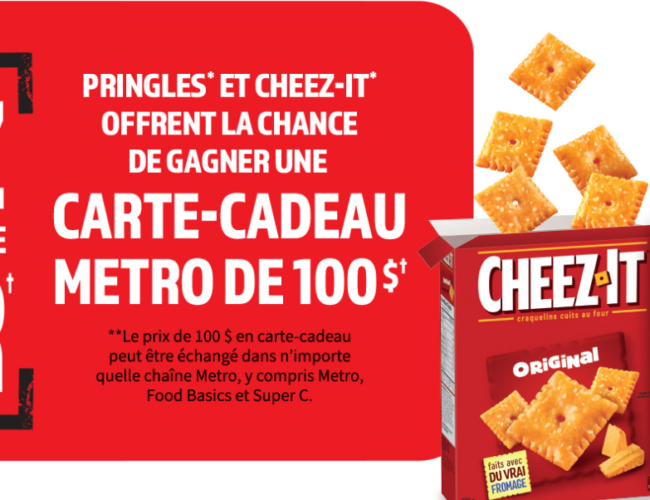 Gagnez 50 cartes cadeaux épicerie Metro ou Super C de 100$