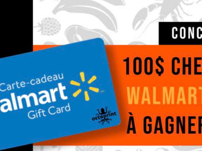 Gagnez une carte cadeau Walmart de 100$