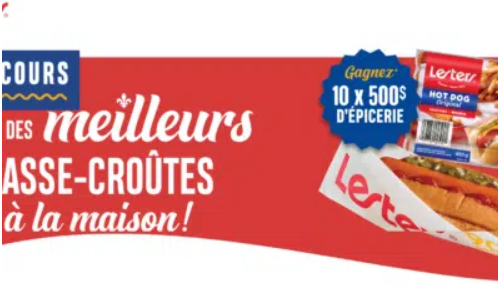 Tentez de gagner 10 bons d’achats épicerie de 500$( IGA ou Metro)