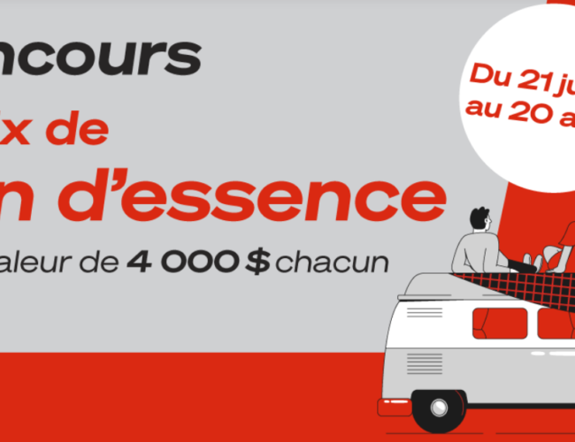 Remportez 2 prix d’un an d’essence de 4000$ chacun