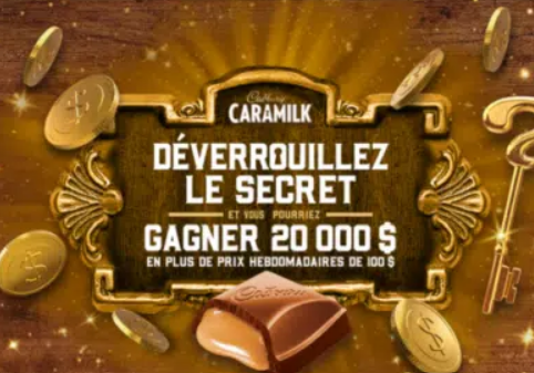 Jeu concours Caramilk: Remportez 20 000$ en argent ou 22 cartes prépayées de 100$