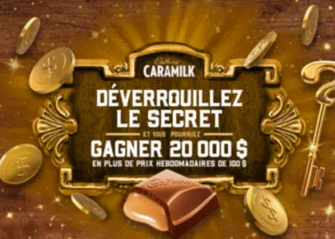 Jeu concours Caramilk: Remportez 20000$ en argent ou 22 cartes prépayées de 100$