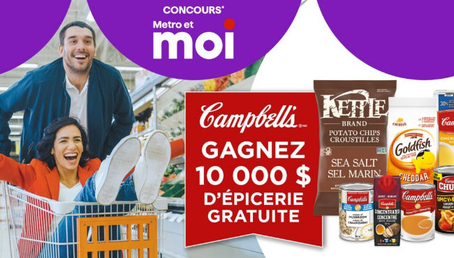 Remportez 10 000$ d’épicerie gratuite Metro