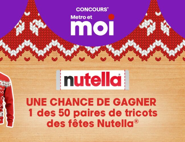 Concours Metro: Gagnez l’une des 50 paires de pulls de Noël Nutella