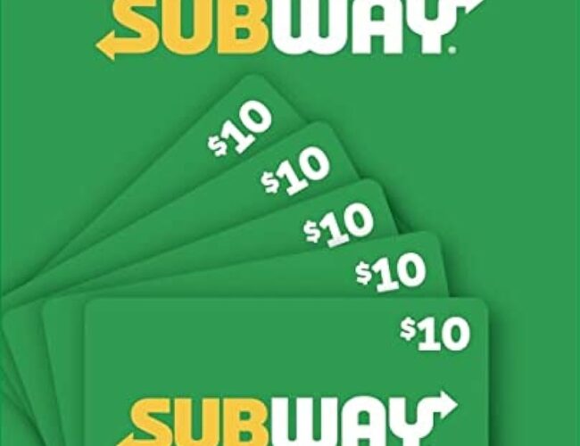 Concours : Remportez une carte-cadeau Subway !