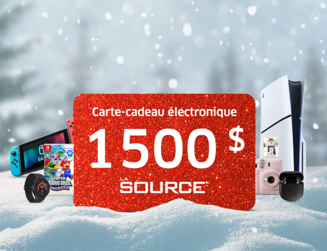 Remportez l’une des 3 cartes cadeaux La Source d’une valeur de 1500 $ chacune !