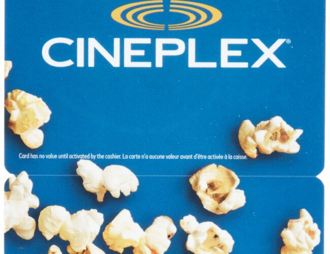 Participez au Concours Royal Draw et Tentez de Gagner une Carte Cadeau Cineplex de 50 $