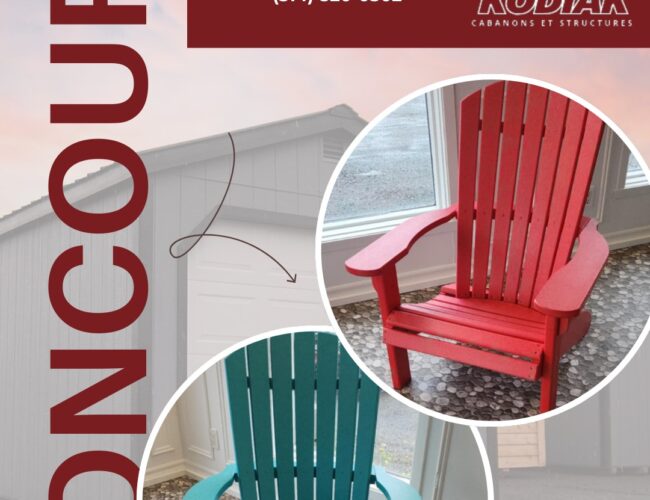 Concours Spécial : Gagnez une Chaise Adirondack d’une Valeur de 325 $ !