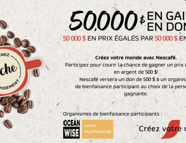 Participez au concours Nestlé Canada et gagnez une carte prépayée de 500 $ !