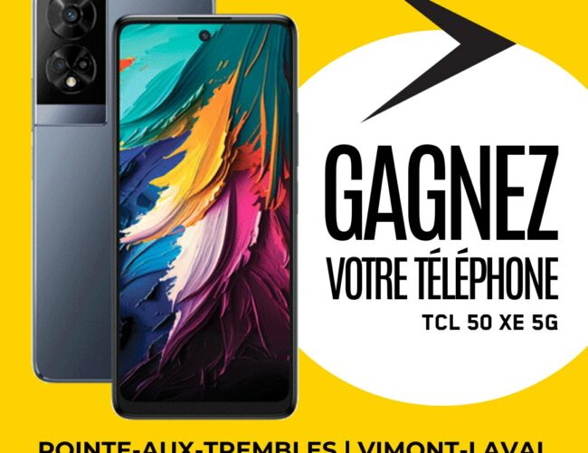 Gagnez un Téléphone Intelligent TCL 50 XE 5G avec Vidéotron RDP – PAT ! 📱