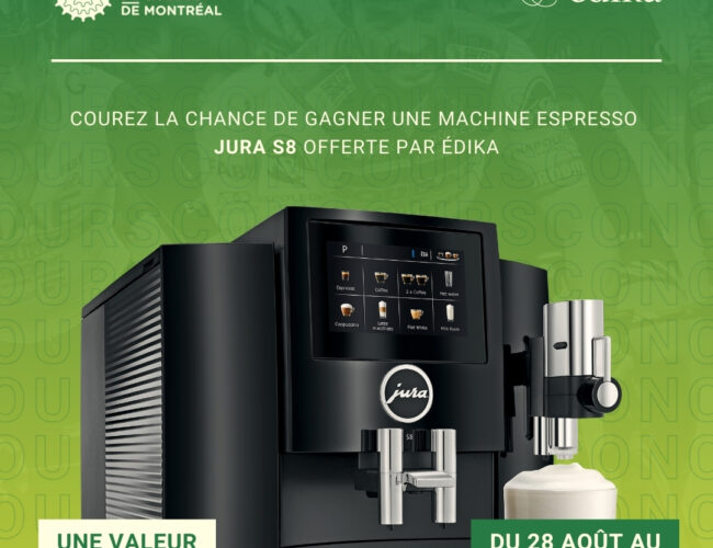 Participez au Concours et Gagnez une Machine à Espresso JURA S8 de 2995 Dollars !