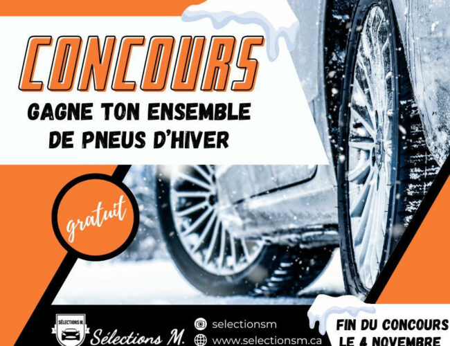 Concours Sélections M. INC. : Gagnez un Ensemble de Pneus d’Hiver d’une Valeur de 750 $