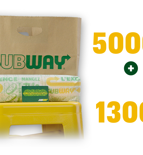 Concours « MANGEZ FRAIS, DANSEZ VRAI » : Gagnez 5 000 $ en argent et 1 an de Subway !